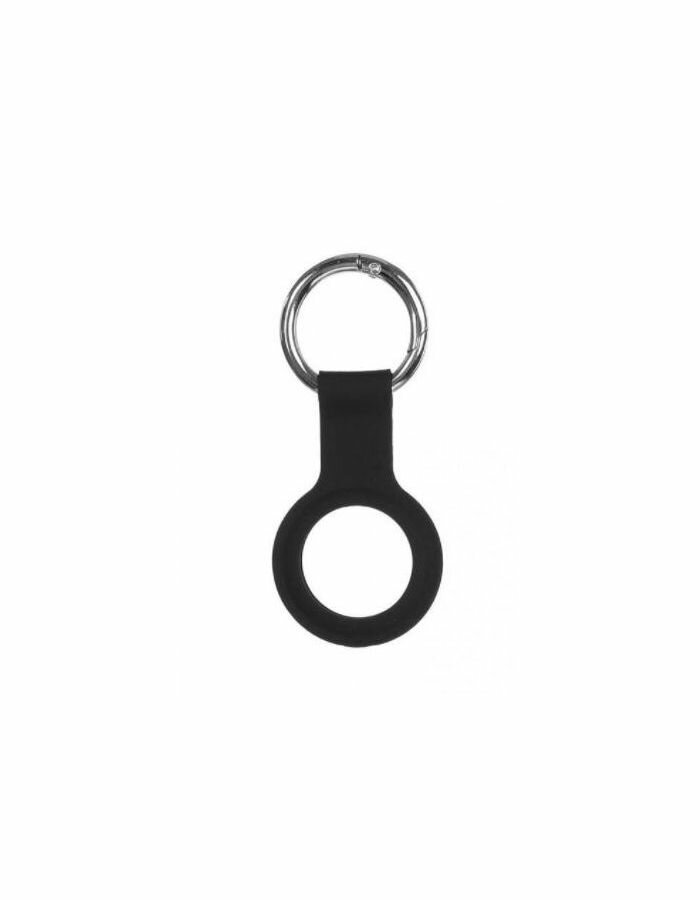 Чехол-брелок Hoco для Apple AirTag, силикон+металл, черный