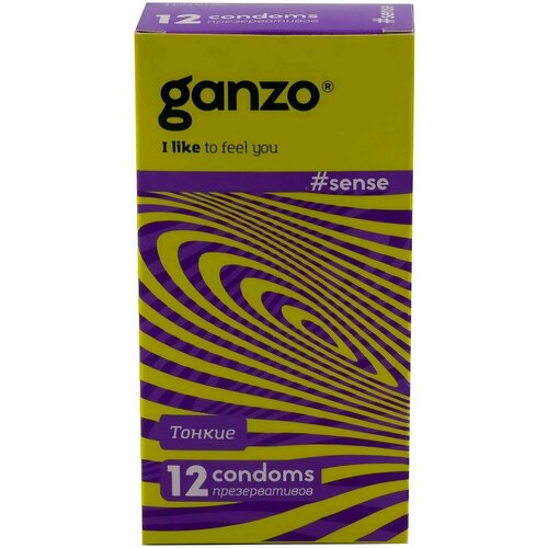 Ganzo / Презервативы Sense Тонкие 12шт 3 уп