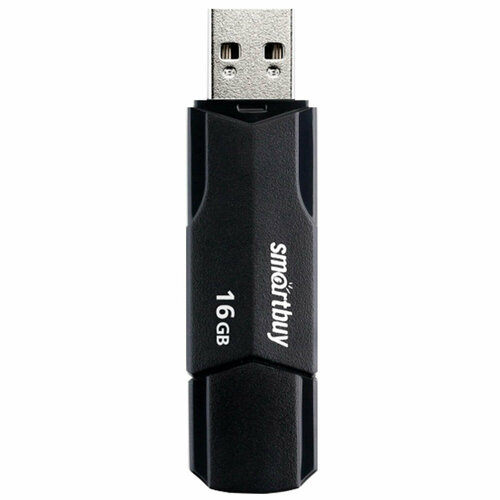 Флеш-диск 16 GB SMARTBUY Clue USB 2.0, черный, SB16GBCLU-K /Квант продажи 1 ед./
