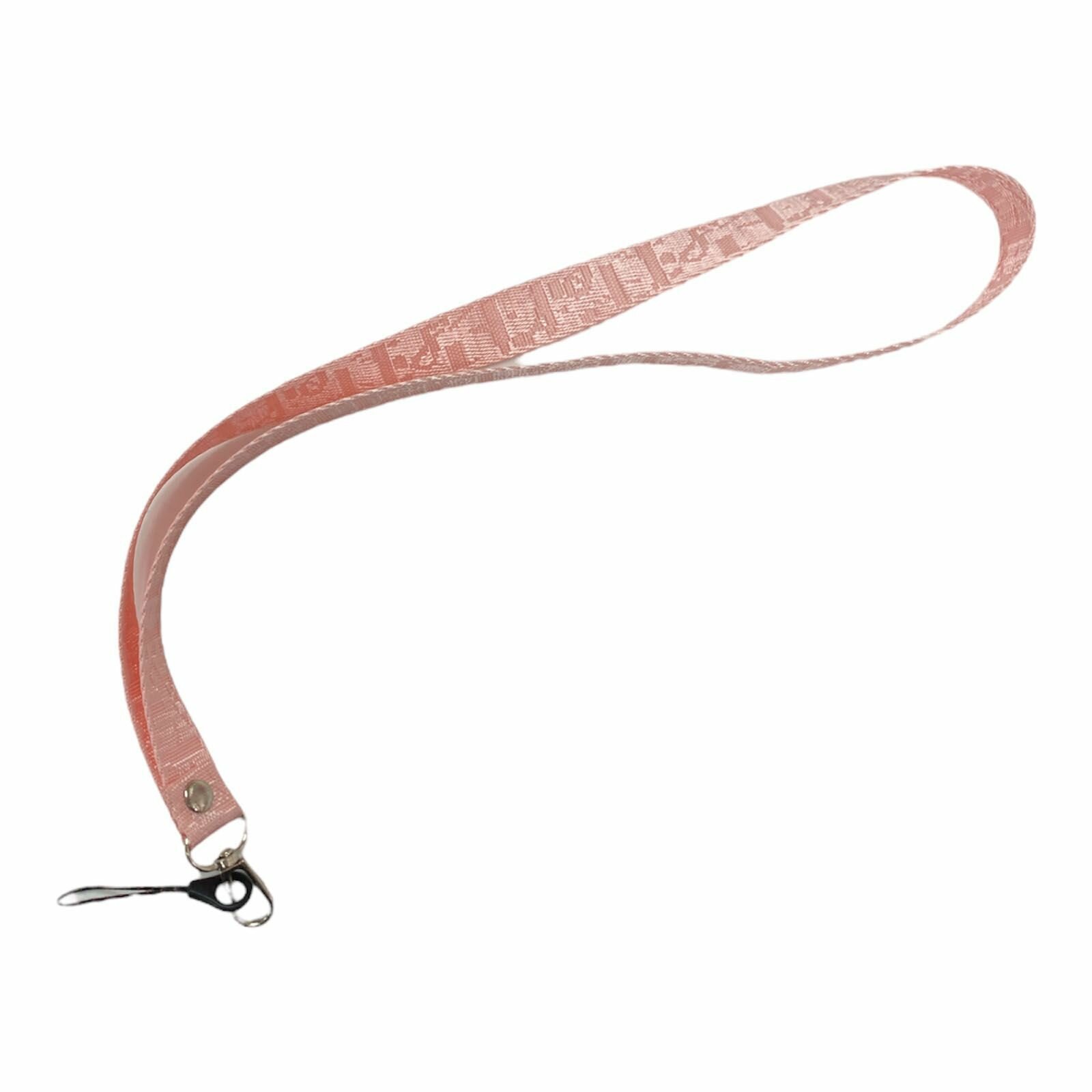 Шнурок для телефона фактурный / Веревка для телефона на шею фактурная / Розовый