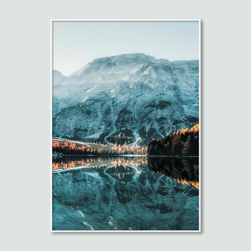 Постер в раме 50х70 Postermarkt, Осенний Лес Над Озером