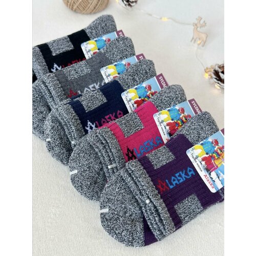 фото Носки alaska, 2 пары, размер 10-12, мультиколор матрешка