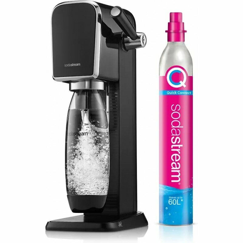 Сифон для газирования напитков Sodastream Art в стильном ретро-дизайне черный