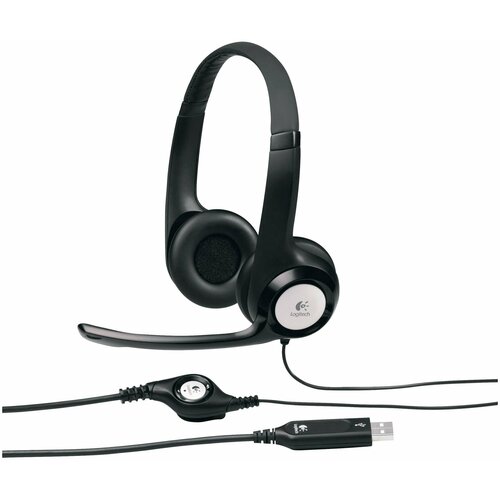 комплект 2 штук гарнитура проводная logitech stereo headset h111 сер 981 000594 981 000593 Компьютерная гарнитура Logitech H390 USB black (981-000803) (черный)