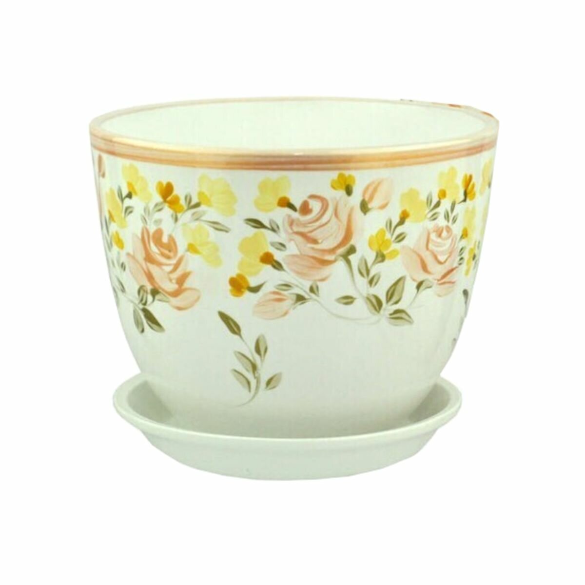 Горшок Роспись Милан Розы 54л/ диаметр 21см