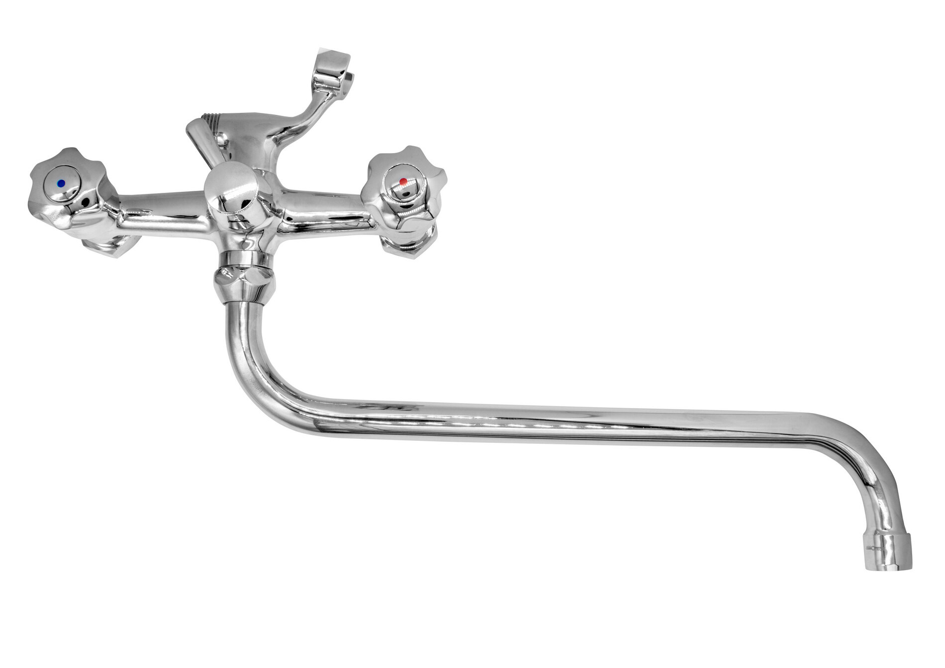 Смеситель для ванны и умывальника LUCH, 1/2", рез, клапанный, труб. излив 310 мм,"ARGO"