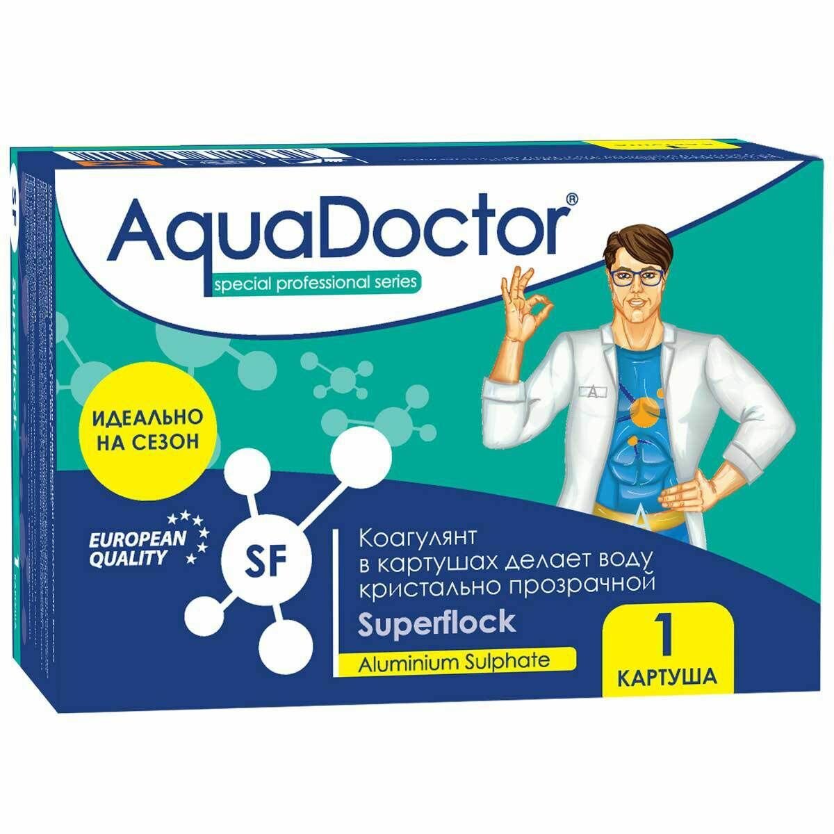 AquaDoctor "Коагулирующее средство в картушах AquaDoctor Superflock Mini" (тканевые картуши с таблетками 0,125 кг)