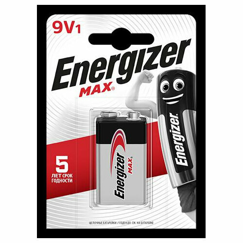 Элемент питания алкалиновый крона MAX 6LR61 BL1 (1/12/4320) (блист.1шт), ENERGIZER E301531801 (1 шт.)