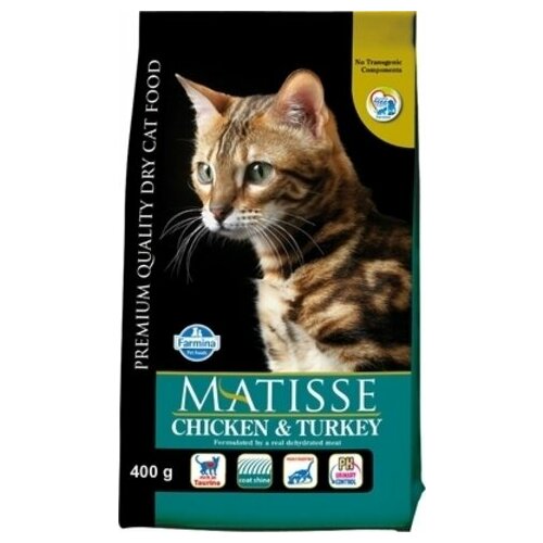Farmina Matisse - Сухой сбалансированный корм для кошек курица с индейкой - 0,4 кг
