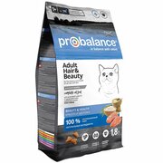 Сухой корм для кошек ProBalance Adult Hair&Beauty Красивая шерсть и здоровая кожа 1,8 кг