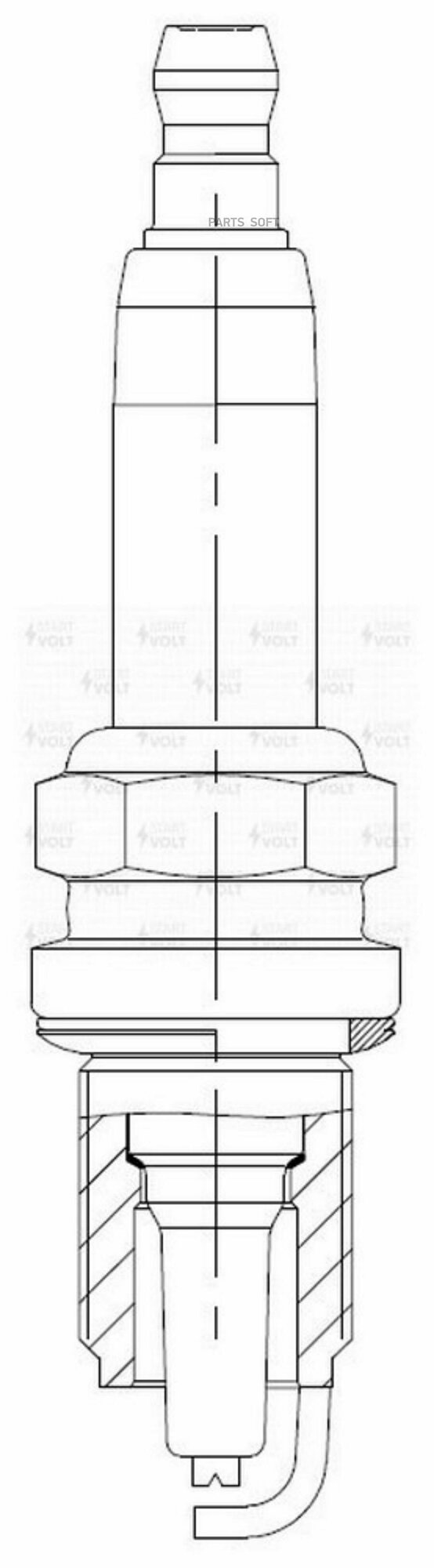 Комплект свечей STARTVOLT - Свеча зажигания VSP0502 / Комплект 4 шт STARTVOLT / арт. VSP0502 - (1 шт)