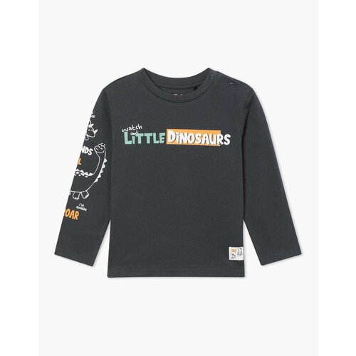 фото Лонгслив gloria jeans, размер 18-24мес/92, серый