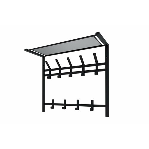 Вешалка с полкой настенная Hoff Торонто, 67х58,5х27, цвет чёрный