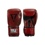 Боксерские перчатки TITLE Boxing Blood Red Leather Bag Gloves (16 унций) - изображение