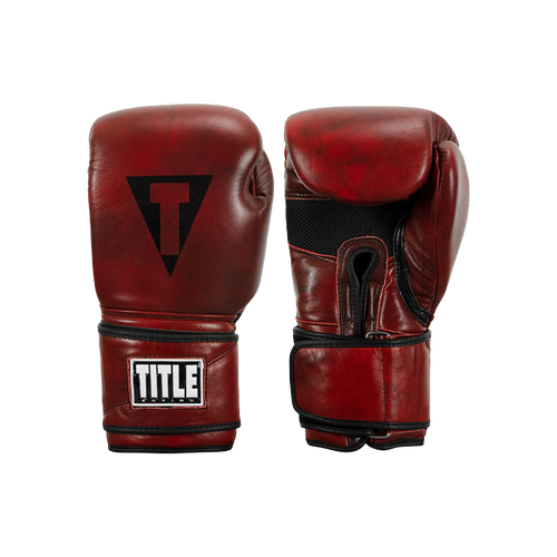 Боксерские перчатки TITLE Boxing Blood Red Leather Bag Gloves (12 унций) боксерские перчатки venum razor boxing gloves черные золото 14 унций