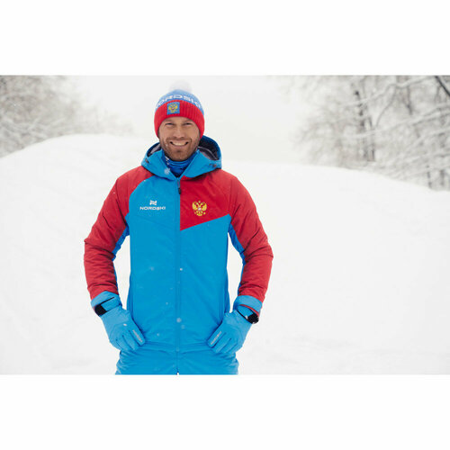 Куртка Nordski, размер XXL, голубой, красный