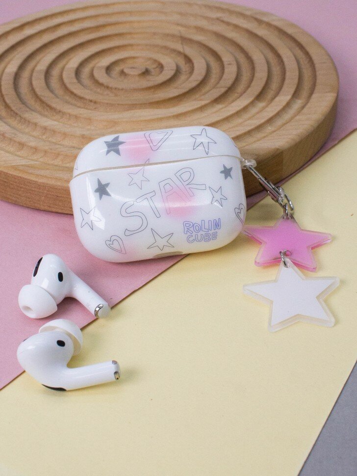 Чехол для AirPods Pro "Superstar", white