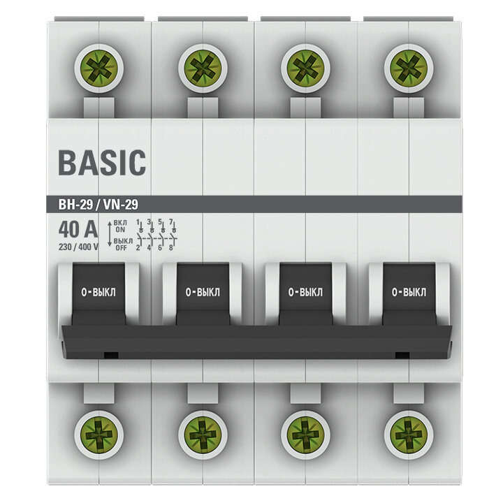 SL29-4-16-bas Выключатель нагрузки 4P 16А ВН-29 Basic EKF - фото №3