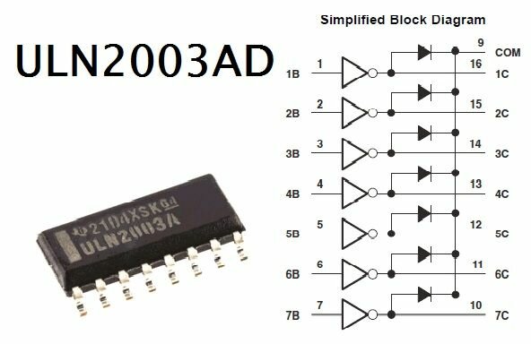 Микросхема ULN2003AD SO-16