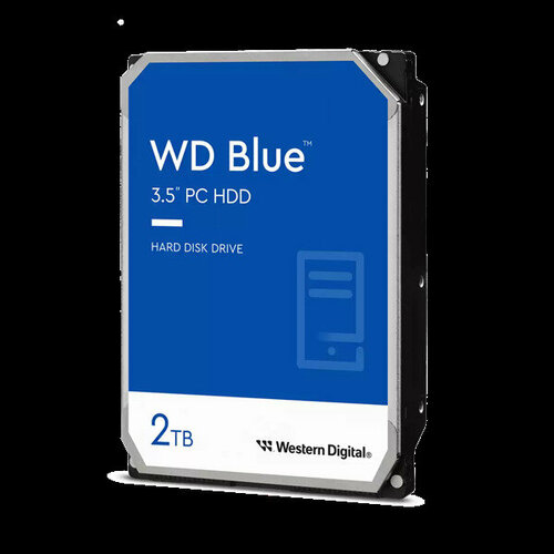 Western Digital Жесткий диск Western Digital HDD SATA-III 2Tb Blue WD20EARZ, 5400rpm, 64MB buffer (аналог WD20EZRZ), 1 year жесткий диск western digital sata iii 2tb blue wd20earz