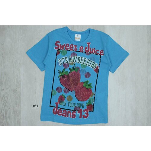 фото Футболка mimic, размер 110, голубой