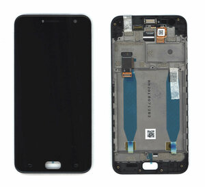 Дисплей (экран, модуль) для телефона Asus ZenFone Live (ZB553KL), с рамкой, черный