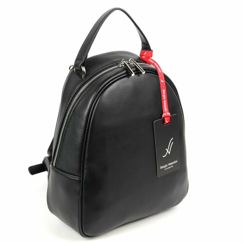 фото Рюкзак sergio valentini, фактура гладкая, черный