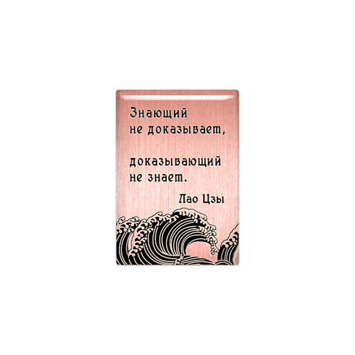 Магнит «Знающий не доказывает, доказывающий не знает» Лао-Цзы