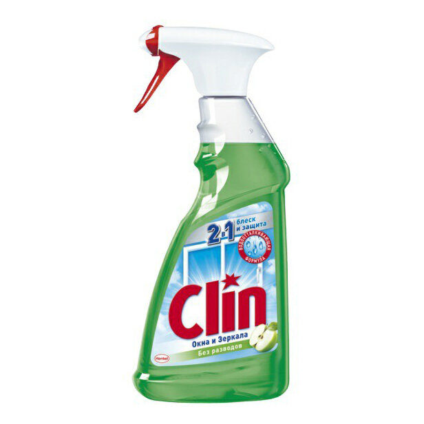 фото Средство для мытья окон и стекол Clin Яблоко 500мл, 3 шт