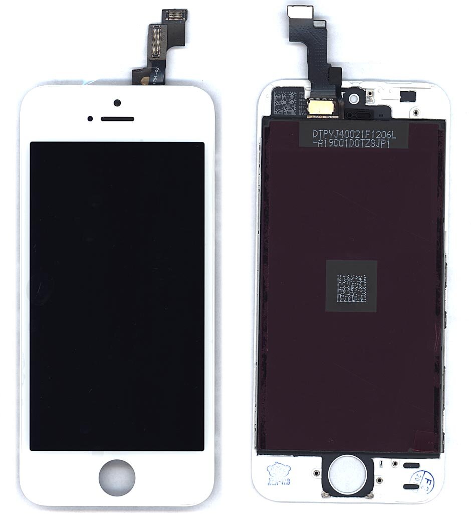 Дисплей (экран) в сборе с тачскрином для iPhone 5S/SE (Tianma) белый / 1136x640