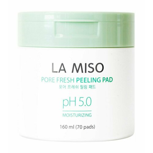 Очищающие и отшелушивающие салфетки для лица La Miso Pore Fresh Peeling Pad pH5 0 la miso отшелушивающие пилинг салфетки для лица рh 5 0 pore fresh peeling pad объем 70 шт