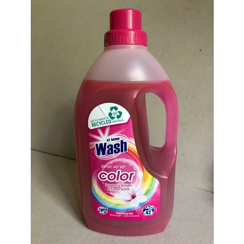 Гель для стирки цветного at home Wash Colour 42 стирки 1.5 л Нидерланды