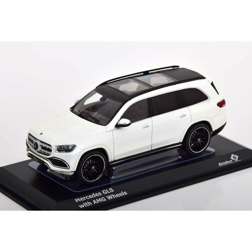 MERCEDES-BENZ GLS X167 with AMG rims, white metallic, масштабная модель коллекционная фаркоп bosal 2259 a на mercedes gle klass w167 mpv 2018 gls klass x167 mpv 2019