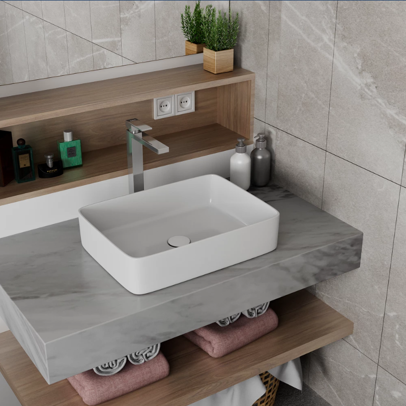 фото Раковина накладная D&K Berlin, 47,7*37*14 см, белая (DT1430216)