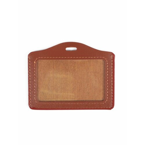 Бейдж-карман горизонтальный (100 x 70 мм) ПВx коричневый