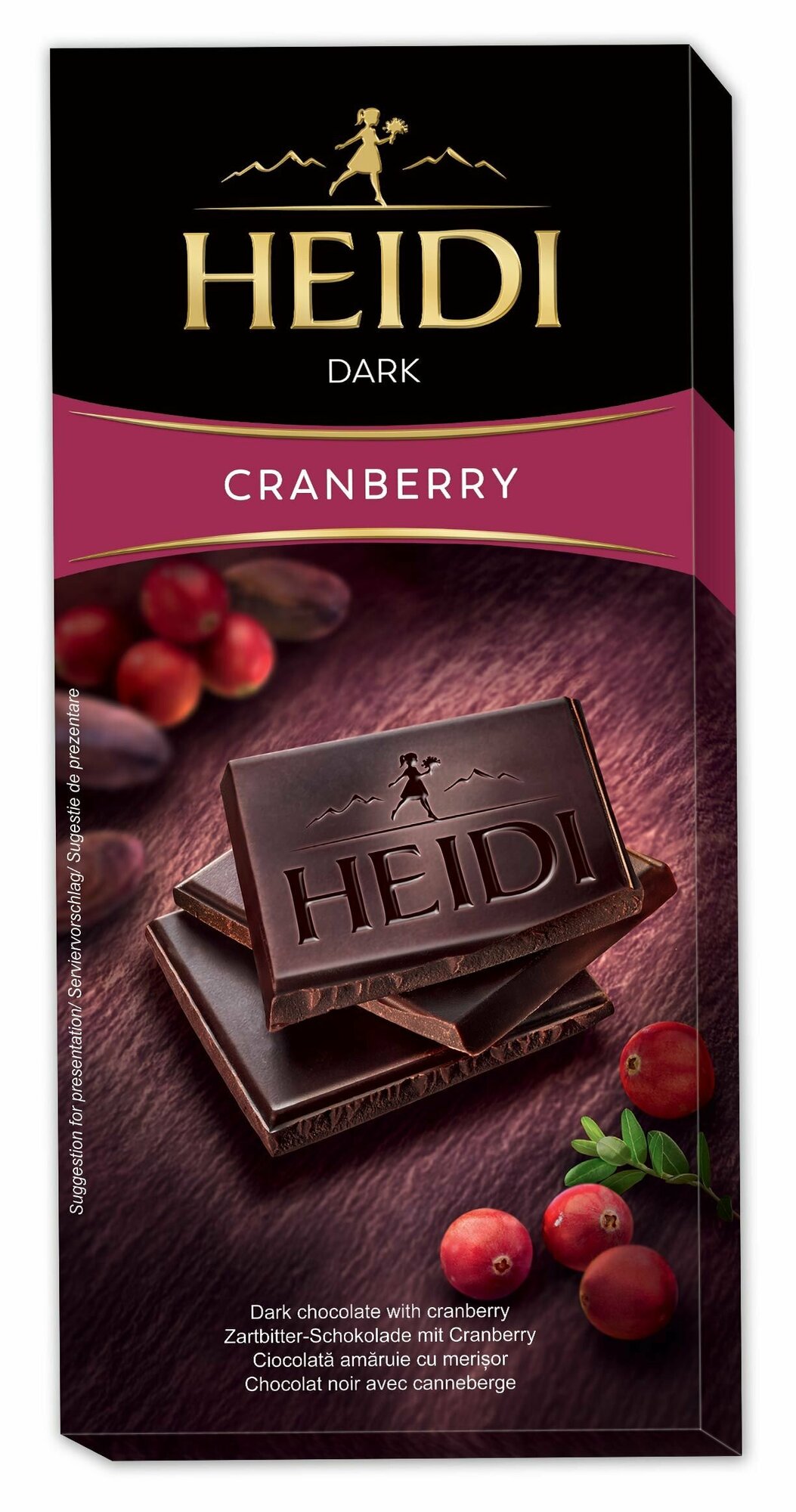 HEIDI dark Cranberry темный шоколад с клюквой