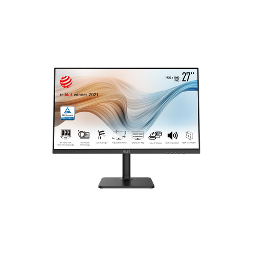 MSI Монитор LCD 27 169 1920х1080FHD IPS nonGLARE 75 Hz 250 cdm2 H178V178 10001 100K1 167M 5ms VGA HDMI Height adj Pivot Tilt Swivel 1Y Black 3264100₽