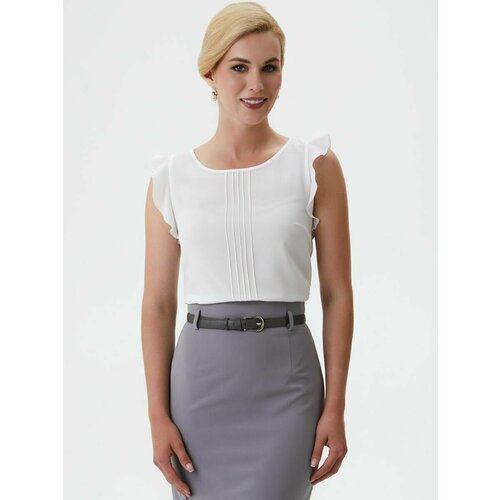 фото Топ арт-деко, размер 44, белый