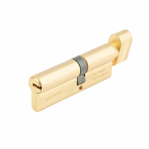 Цилиндр Apecs Pro, 50х40 мм, ключ/вертушка, цвет золото цилиндр fuaro r602 90 50х40 мм ключ вертушка хром