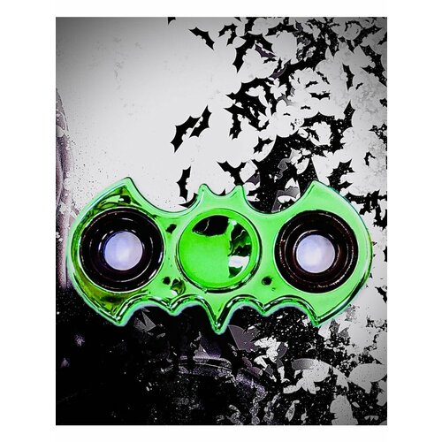 Спиннер тяжелый антистресс Брелок глянцевый Бэтмен зеленый