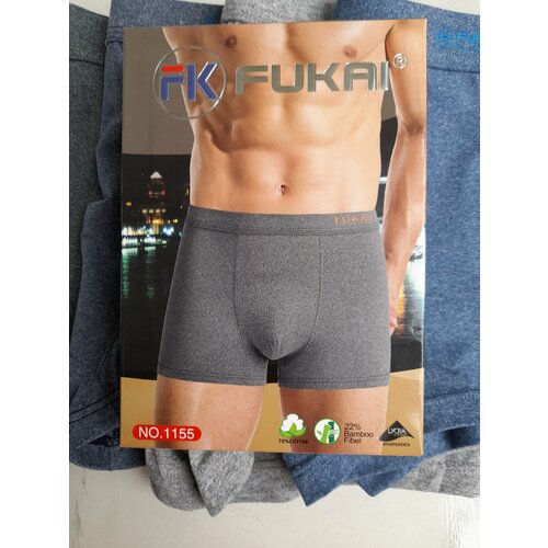фото Трусы fukai, 2 шт., размер xl, серый, синий, голубой