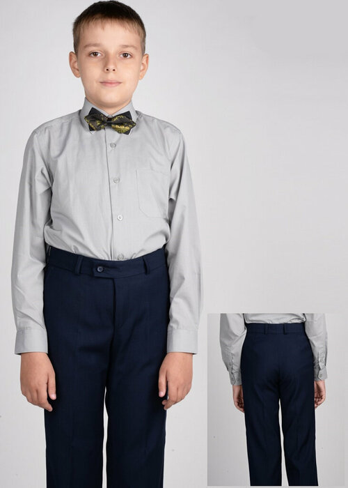 Школьные брюки Valenti, размер 140-68, синий