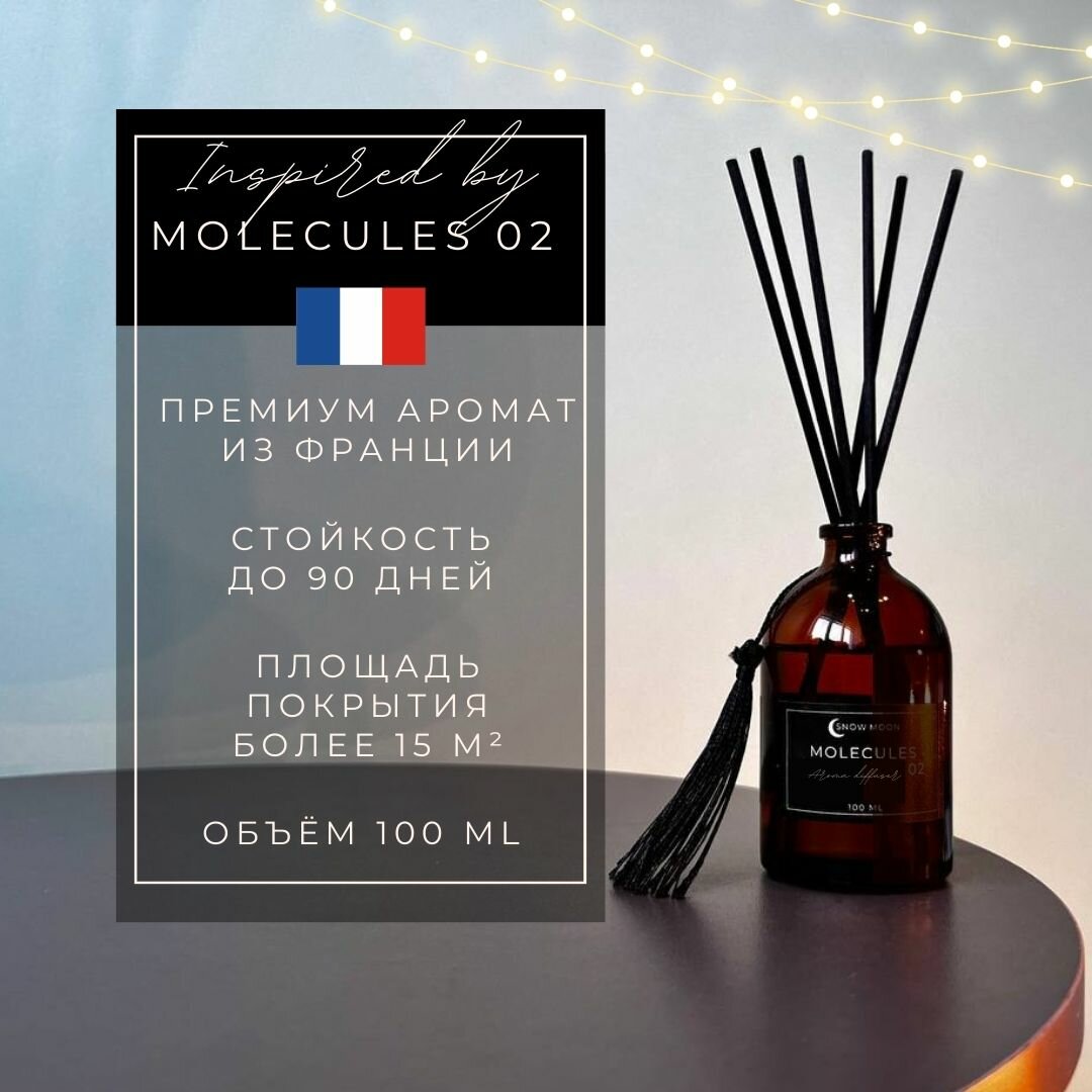 Ароматический диффузор Molecules Escentric 02 от Snow Moon для дома 100 мл.