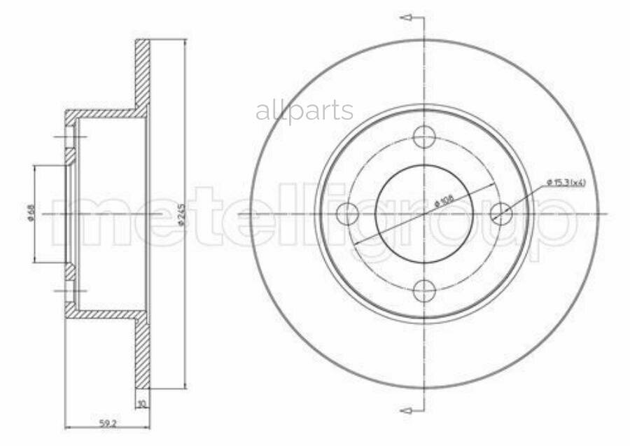 METELLI 23-0185 Диск тормозной Metelli