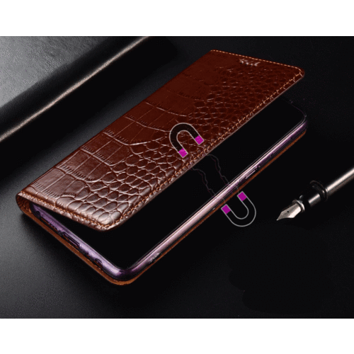 фото Чехол-книжка mypads premium для samsung galaxy a71 sm-a715f (2020) из качественной импортной натуральной кожи теленка с фактурной прошивкой рельефа кожи крокодила экзотический красный
