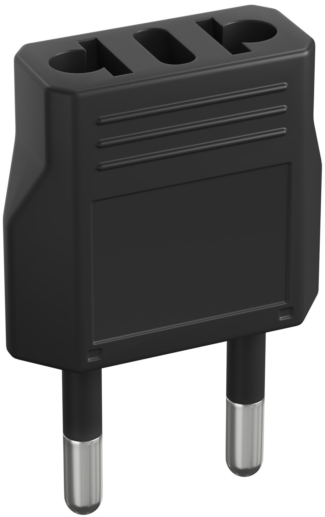 Адаптер сетевой на евровилку, евро розетку GSMIN Travel Adapter A8 переходник для американской, китайской вилки US/CN (250 В, 6А) (Черный) — фото 1