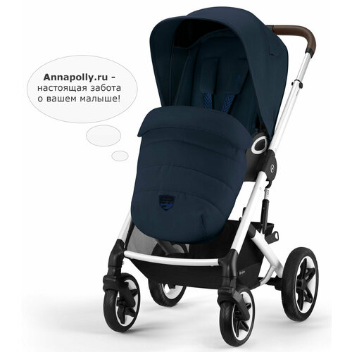 фото Cybex коляска прогулочная talos s lux 2023 ocean blue (silver frame) 2023