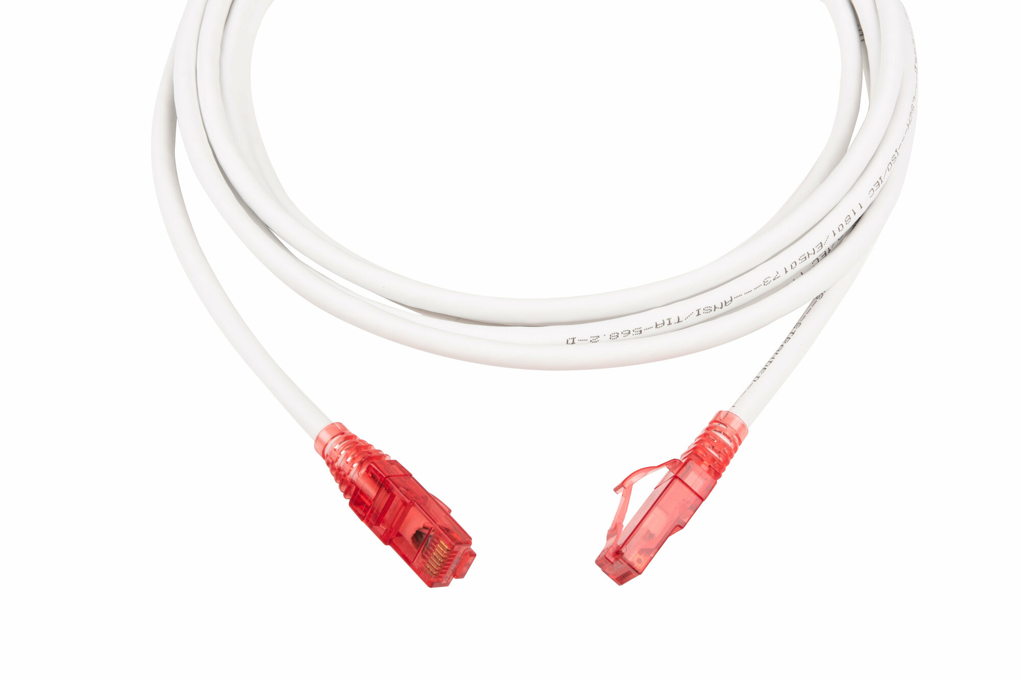 Патч-корд Hyperline U/UTP, Cat.5е, LSZH, 3 м, белый PC-LPM-UTP-RJ45-RJ45-C5e-3M-LSZH-WH — фото 6