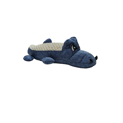 Игрушка для собак Крокодил с пищалкой WOGY синий игрушка для собак медведь с пищалкой wogy 42 см