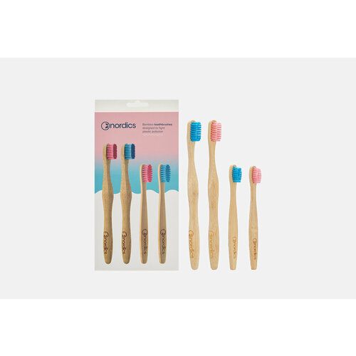 набор зубных щеток nordics value pack 1 шт Набор зубных щеток nordics, Bamboo toothbrushes 4мл